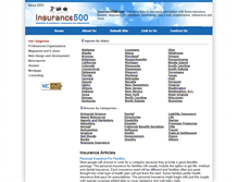 Tablet Screenshot of insurance500.com